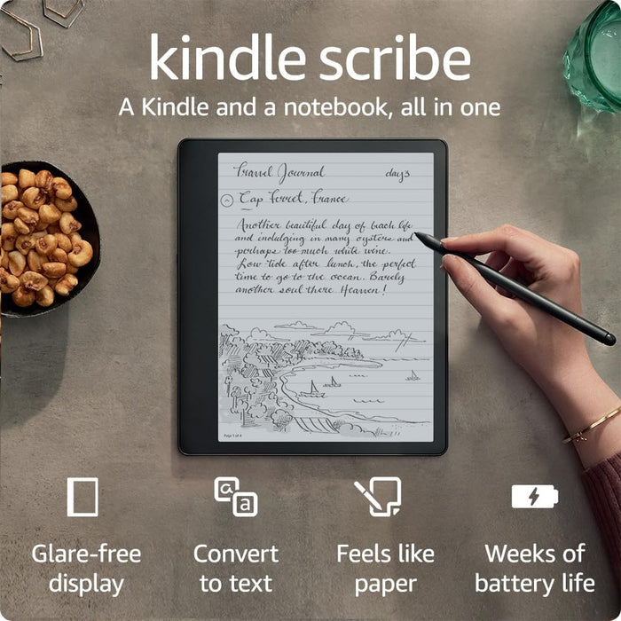 Amazon Kindle Scribe 10.2" Kindle & Notebook WiFi 16GB (Premium Pen) With Black Cover