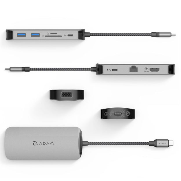 Adam Elements CASA 10 Port USB-C Hub X - Grey