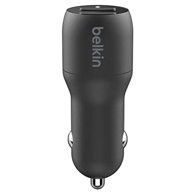 Belkin BoostCharge Dual USB-A Car Charger 24W - Black