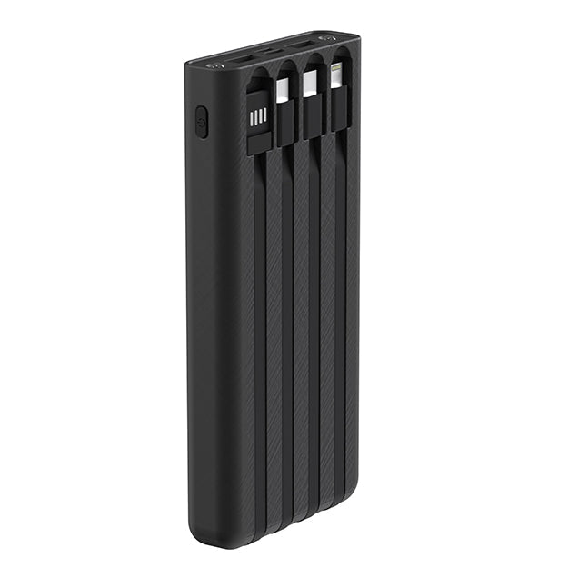 Snug 4 Cable Powerbank 10000mAh - Black