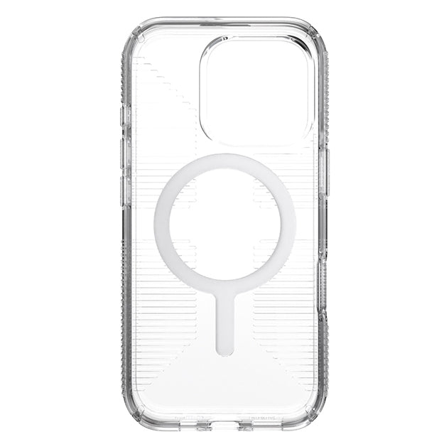 Speck Gemshell Grip MagSafe Case For iPhone 16 Pro – Clear & Chrome