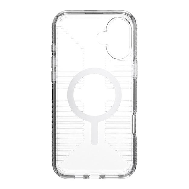 Speck Gemshell Grip MagSafe Case For iPhone 16 Plus – Clear & Chrome