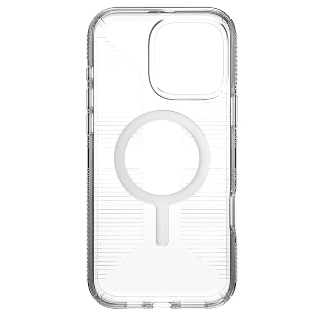 Speck Gemshell Grip MagSafe Case For iPhone 16 Pro Max – Clear & Chrome