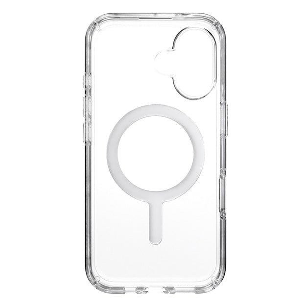 Speck Presidio Perfect Clear MagSafe Case For iPhone 16 – Clear & Chrome