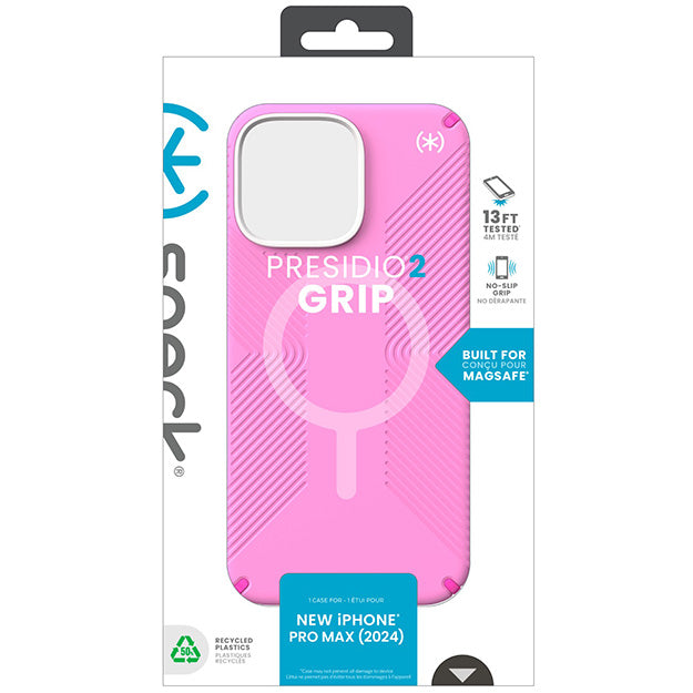 Speck Presidio2 Grip MagSafe Case For iPhone 16 Pro Max – True Pink & Shocking Pink