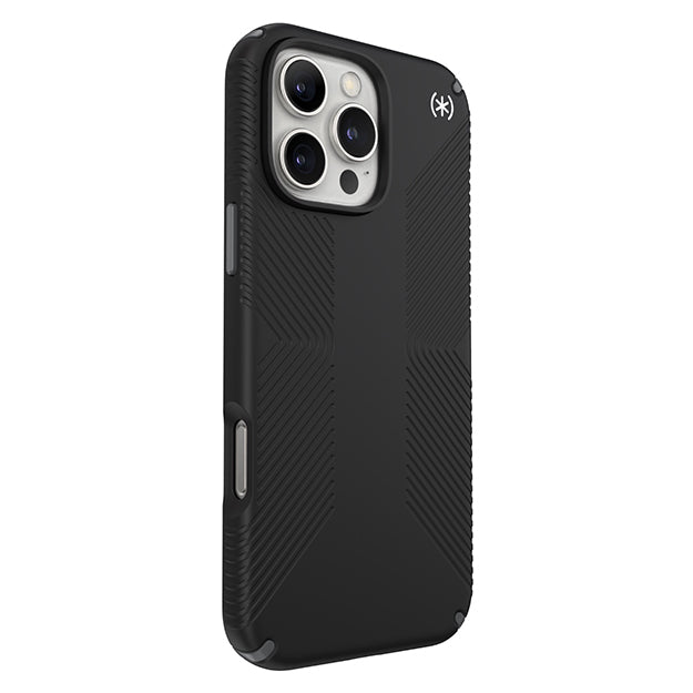 Speck Presidio2 Grip Case For iPhone 16 Pro Max – Black & Slate Grey