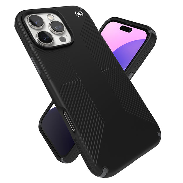 Speck Presidio2 Grip Case For iPhone 16 Pro Max – Black & Slate Grey