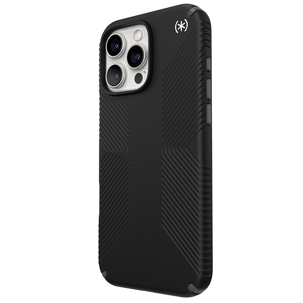 Speck Presidio2 Grip Case For iPhone 16 Pro Max – Black & Slate Grey