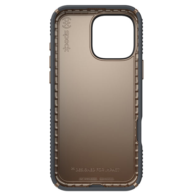 Speck Presidio2 Grip Case For iPhone 16 Pro Max – Charcoal Grey & Cool Bronze