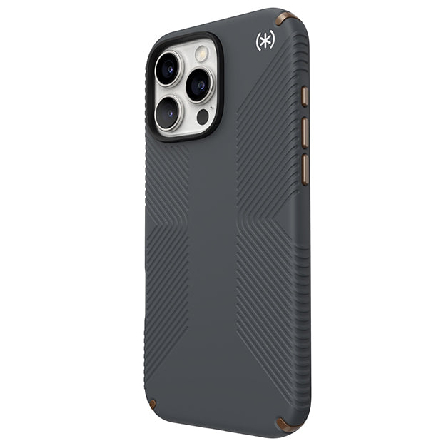 Speck Presidio2 Grip Case For iPhone 16 Pro Max – Charcoal Grey & Cool Bronze