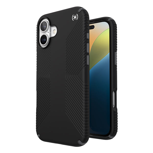 Speck Presidio2 Grip Case For iPhone 16 Plus – Black & Slate Grey