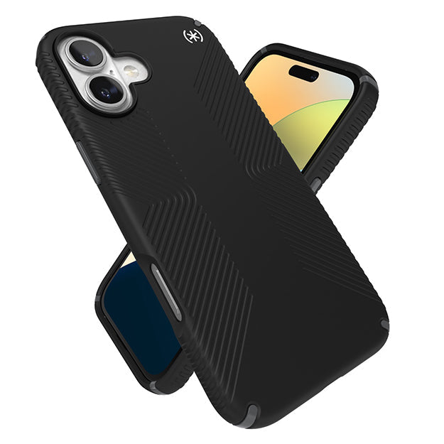 Speck Presidio2 Grip Case For iPhone 16 Plus – Black & Slate Grey