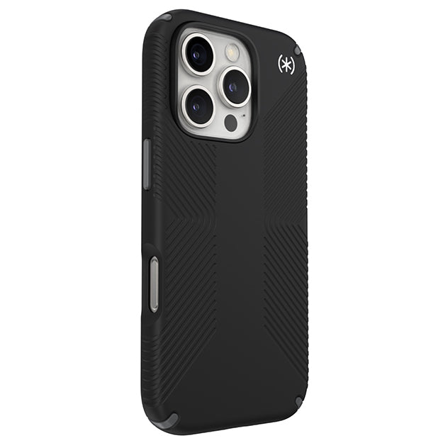 Speck Presidio2 Grip Case For iPhone 16 Pro – Black & Slate Grey