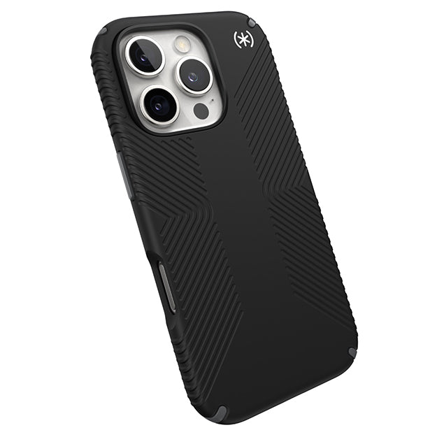 Speck Presidio2 Grip Case For iPhone 16 Pro – Black & Slate Grey