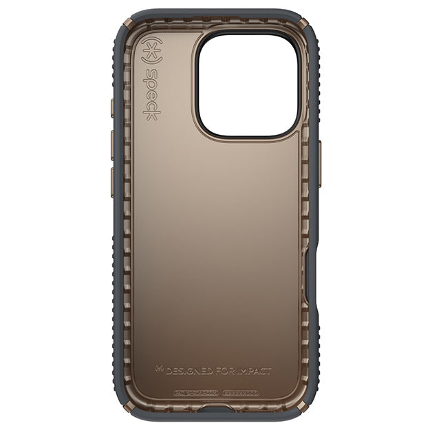 Speck Presidio2 Grip Case For iPhone 16 Pro – Charcoal Grey & Cool Bronze