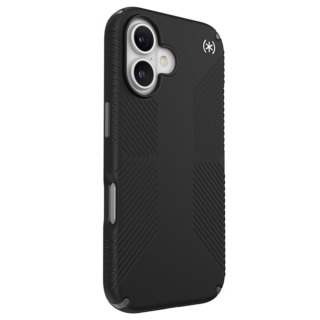 Speck Presidio2 Grip Case For iPhone 16 – Black & Slate Grey