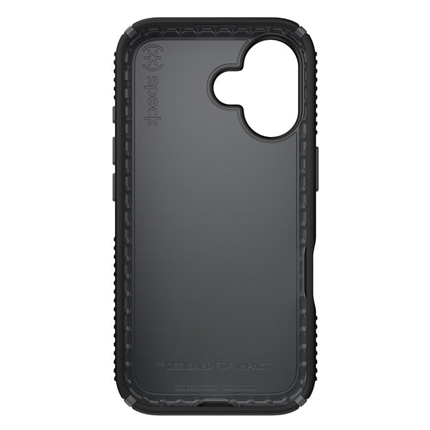 Speck Presidio2 Grip Case For iPhone 16 – Black & Slate Grey