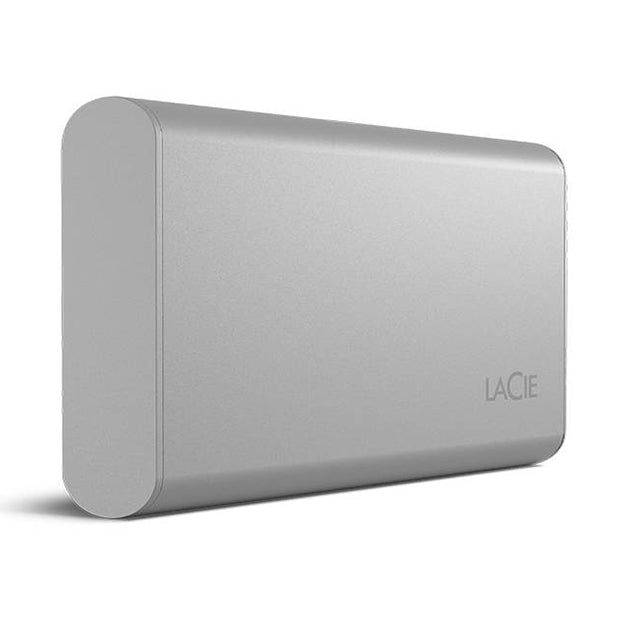 LaCie Portable USB-C SSD Hard Drive - Silver