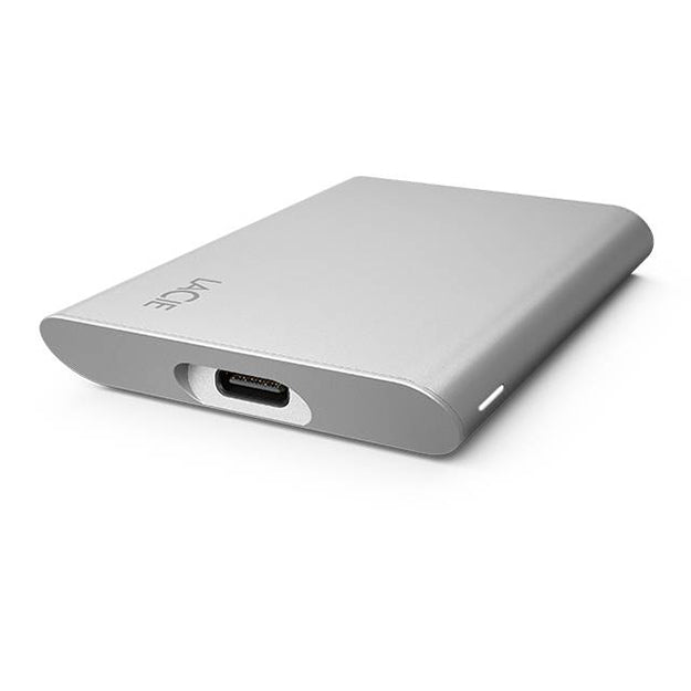 LaCie Portable USB-C SSD Hard Drive - Silver