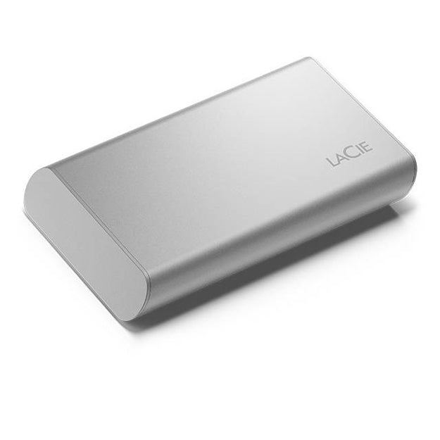 LaCie Portable USB-C SSD Hard Drive - Silver