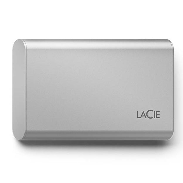 LaCie Portable USB-C SSD Hard Drive - Silver