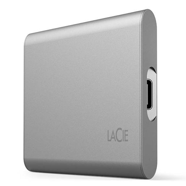 LaCie Portable USB-C SSD Hard Drive - Silver