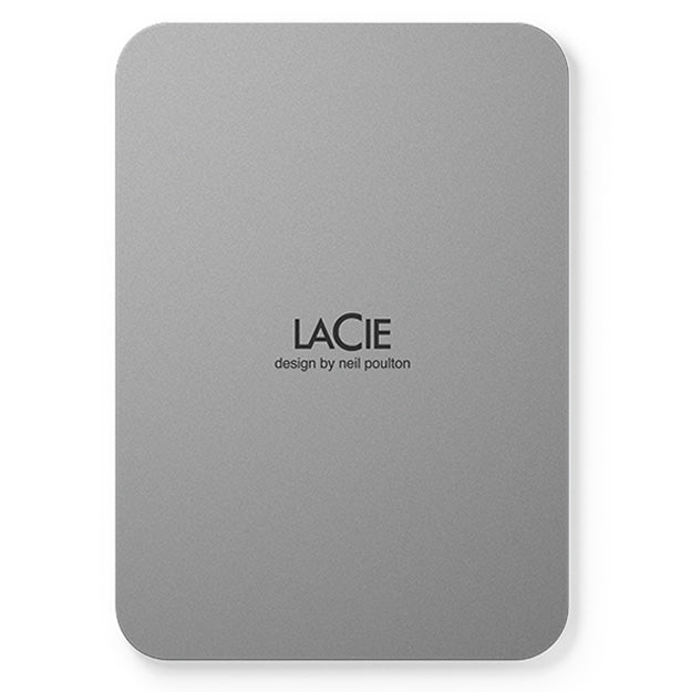 Lacie Mobile Drive USB-C Portable Hard Drive - Moon Silver