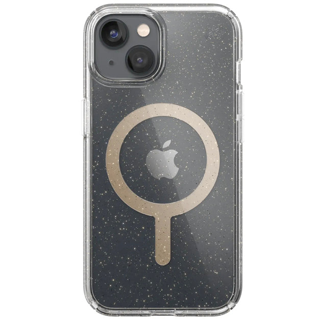 Speck Presidio Perfect Clear Glitter Case With MagSafe For iPhone 14 Series - Clear