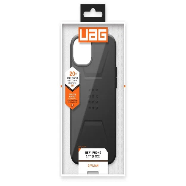 UAG Civilian MagSafe Case For iPhone 15 Plus - Black