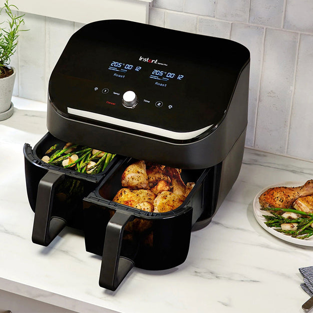Instant Vortex Plus 8-In-1 Dual Airfryer With Clear Cook Windows