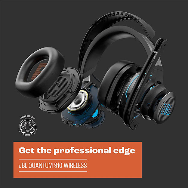 JBL Quantum 910 Wireless Over-Ear Macnificent Headset Black Gaming - — ANC