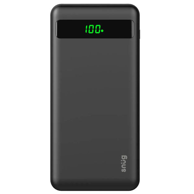 Snug 10 000mAh PD LED Dig2 Digital Display Power Bank - Black